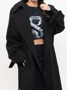 OAK + FORT x Classic Black Belted Trench Coat (XS-M)