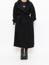Load image into Gallery viewer, OAK + FORT x Classic Black Belted Trench Coat (XS-M)