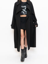 Load image into Gallery viewer, OAK + FORT x Classic Black Belted Trench Coat (XS-M)