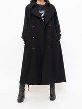 Load image into Gallery viewer, OAK + FORT x Classic Black Belted Trench Coat (XS-M)