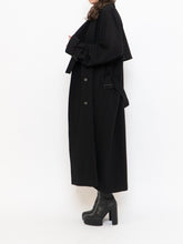 Load image into Gallery viewer, OAK + FORT x Classic Black Belted Trench Coat (XS-M)