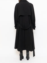 Load image into Gallery viewer, OAK + FORT x Classic Black Belted Trench Coat (XS-M)