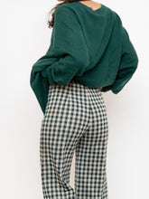 Load image into Gallery viewer, Vintage x Handmade Green &amp; White Checkered Pant (S)