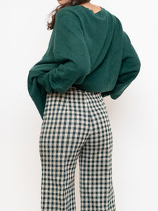 Vintage x Handmade Green & White Checkered Pant (S)