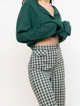 Load image into Gallery viewer, Vintage x Handmade Green &amp; White Checkered Pant (S)