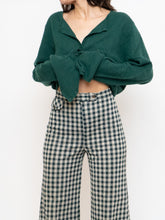 Load image into Gallery viewer, Vintage x Handmade Green &amp; White Checkered Pant (S)