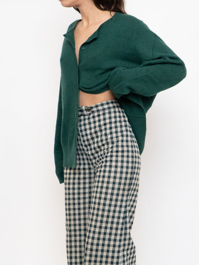Vintage x Handmade Green & White Checkered Pant (S)