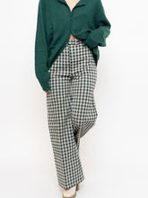 Load image into Gallery viewer, Vintage x Handmade Green &amp; White Checkered Pant (S)