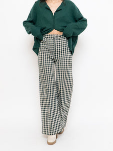 Vintage x Handmade Green & White Checkered Pant (S)