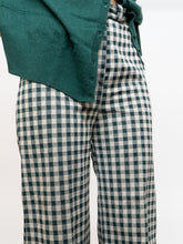 Load image into Gallery viewer, Vintage x Handmade Green &amp; White Checkered Pant (S)
