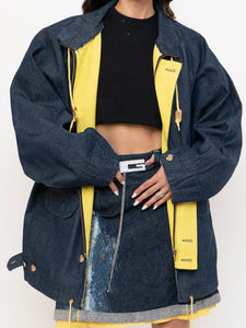 Vintage x TEFANEL Denim, Yellow-lined Jacket (L)