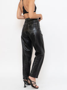 Vintage x Made in Canada x DANIER Leather White-stitched pant (S)