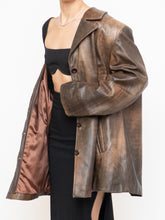 Load image into Gallery viewer, Vintage x Made in Montreal x Faded Brown Leather Blazer (XS- XL)