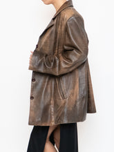 Load image into Gallery viewer, Vintage x Made in Montreal x Faded Brown Leather Blazer (XS- XL)