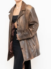 Load image into Gallery viewer, Vintage x Made in Montreal x Faded Brown Leather Blazer (XS- XL)