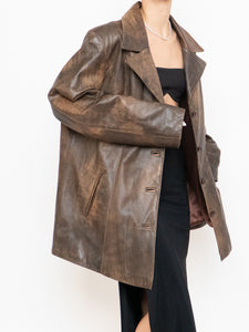 Vintage x Made in Montreal x Faded Brown Leather Blazer (XS- XL)