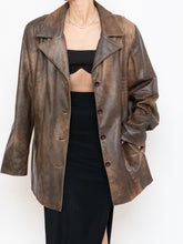 Load image into Gallery viewer, Vintage x Made in Montreal x Faded Brown Leather Blazer (XS- XL)