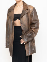 Load image into Gallery viewer, Vintage x Made in Montreal x Faded Brown Leather Blazer (XS- XL)