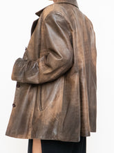 Load image into Gallery viewer, Vintage x Made in Montreal x Faded Brown Leather Blazer (XS- XL)