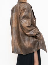 Load image into Gallery viewer, Vintage x Made in Montreal x Faded Brown Leather Blazer (XS- XL)