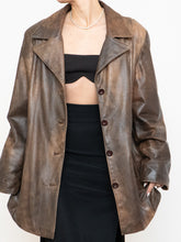 Load image into Gallery viewer, Vintage x Made in Montreal x Faded Brown Leather Blazer (XS- XL)