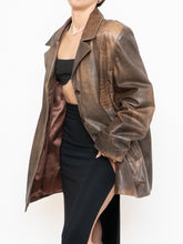 Load image into Gallery viewer, Vintage x Made in Montreal x Faded Brown Leather Blazer (XS- XL)