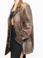 Load image into Gallery viewer, Vintage x Made in Montreal x Faded Brown Leather Blazer (XS- XL)