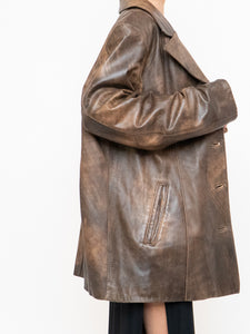 Vintage x Made in Montreal x Faded Brown Leather Blazer (XS- XL)