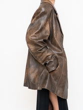 Load image into Gallery viewer, Vintage x Made in Montreal x Faded Brown Leather Blazer (XS- XL)