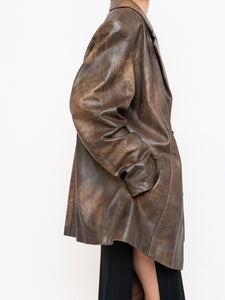 Vintage x Made in Montreal x Faded Brown Leather Blazer (XS- XL)