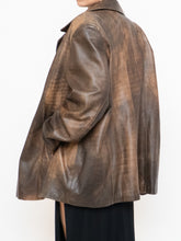 Load image into Gallery viewer, Vintage x Made in Montreal x Faded Brown Leather Blazer (XS- XL)
