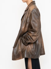 Load image into Gallery viewer, Vintage x Made in Montreal x Faded Brown Leather Blazer (XS- XL)