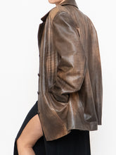Load image into Gallery viewer, Vintage x Made in Montreal x Faded Brown Leather Blazer (XS- XL)