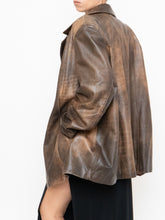 Load image into Gallery viewer, Vintage x Made in Montreal x Faded Brown Leather Blazer (XS- XL)