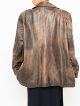 Load image into Gallery viewer, Vintage x Made in Montreal x Faded Brown Leather Blazer (XS- XL)