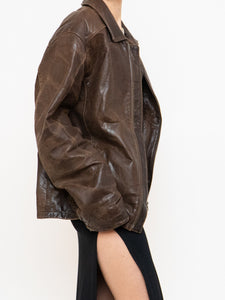 Vintage x DANIER Faded Brown Leather Jacket (S-L)