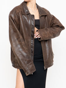 Vintage x DANIER Faded Brown Leather Jacket (S-L)