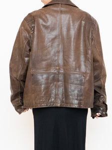 Vintage x DANIER Faded Brown Leather Jacket (S-L)