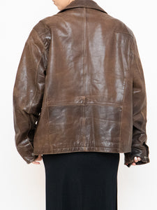 Vintage x DANIER Faded Brown Leather Jacket (S-L)