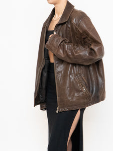 Vintage x DANIER Faded Brown Leather Jacket (S-L)