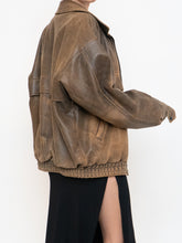 Load image into Gallery viewer, Vintage x Made in Saskatoon x Faded Brown &#39;Emergency Response Embossed&#39; Leather Jacket (XS-XL)