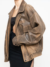 Load image into Gallery viewer, Vintage x Made in Saskatoon x Faded Brown &#39;Emergency Response Embossed&#39; Leather Jacket (XS-XL)