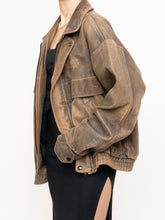 Load image into Gallery viewer, Vintage x Made in Saskatoon x Faded Brown &#39;Emergency Response Embossed&#39; Leather Jacket (XS-XL)