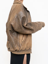Load image into Gallery viewer, Vintage x Made in Saskatoon x Faded Brown &#39;Emergency Response Embossed&#39; Leather Jacket (XS-XL)