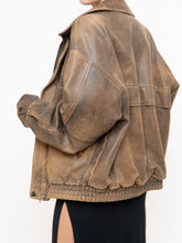 Load image into Gallery viewer, Vintage x Made in Saskatoon x Faded Brown &#39;Emergency Response Embossed&#39; Leather Jacket (XS-XL)