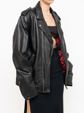 Load image into Gallery viewer, Vintage x Made in Pakistan x DANIER LEATHER Black Leather Mint Condition Biker Jacket (S-L)