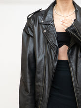 Load image into Gallery viewer, Vintage x Made in Pakistan x DANIER LEATHER Black Leather Mint Condition Biker Jacket (S-L)