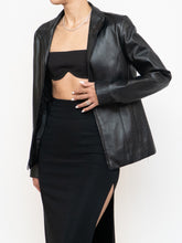 Load image into Gallery viewer, Vintage x FAIRWEATHER Black Leather Cropped Jacket (XS-M)