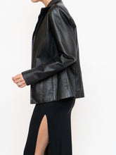 Load image into Gallery viewer, Vintage x FAIRWEATHER Black Leather Cropped Jacket (XS-M)