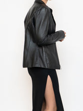 Load image into Gallery viewer, Vintage x FAIRWEATHER Black Leather Cropped Jacket (XS-M)